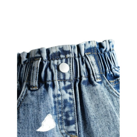 Plain Tapered/Carrot Light Wash Toddler Girls Jeans (Girl s)