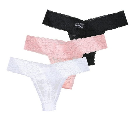 3 Pack Women Lace Thongs Hollow Out Mesh Ladies Panties Low Rise G-String Female Underwear Girls Intimates Lingerie
3 Pack Women Lace Thongs Hollow Out Mesh Ladies Panties Low Rise G-String Female Underwear Girls Intimates Lingerie