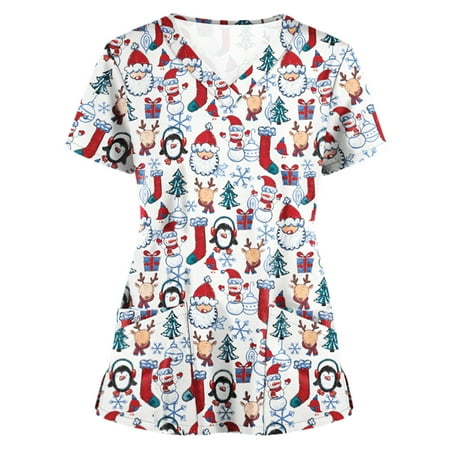 Winter Clearance 2022! purcolt Plus Size Christmas Thanksgiving Scrubs for Women Mock Wrap Top Short Sleeve V Neck Working Uniform Nurse Workwear Shirts Blouse with Pockets
Winter Clearance 2022! purcolt Plus Size Christmas Thanksgiving Scrubs for Women Mock Wrap Top Short Sleeve V Neck Working Uniform Nurse Workwear Shirts Blouse with Pockets