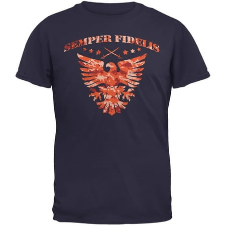 Semper Fidelis Eagle Navy Adult T-Shirt