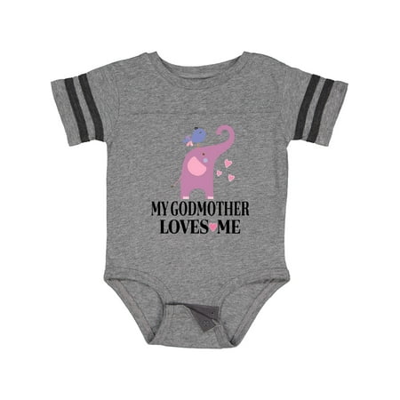 Inktastic My Godmother Loves Me Goddaughter Gift Baby Girl Bodysuit