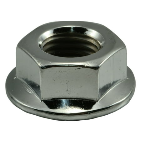 7/16 -20 Chrome Plated Steel Fine Thread Flange Nuts (4 pcs.)
