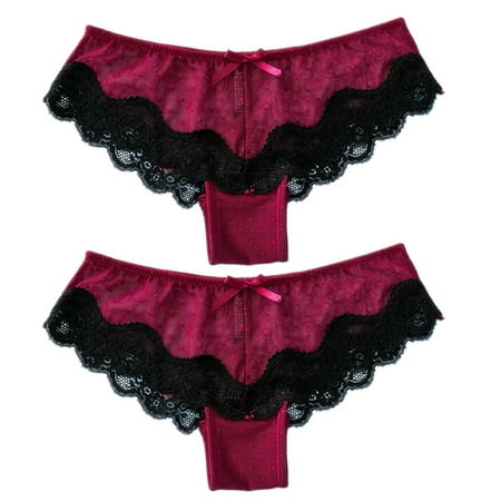 HEVIRGO 2Pcs Women Sexy Lace Patchwork See Through Bow Low Waist Elastic Briefs Panties
HEVIRGO 2Pcs Women Sexy Lace Patchwork See Through Bow Low Waist Elastic Briefs Panties