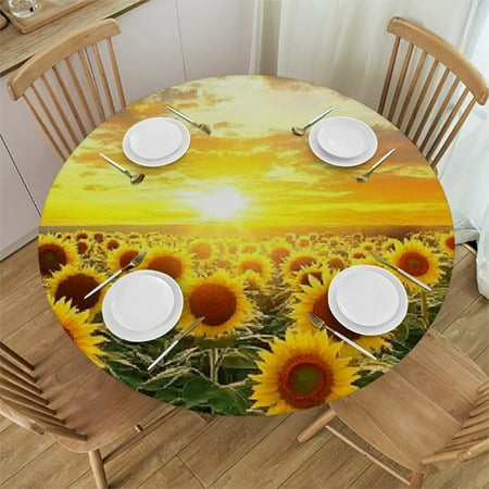 Palnkart Sunflowers Round Tablecloth Stain-Resistant and Washable for Indoor Outdoor Restaurants Weddings Parties - Ideal Table Cover for Home Kitchen Holiday Dinner - Various Sizes Available 31 -35
Palnkart Sunflowers Round Tablecloth Stain-Resistant and Washable for Indoor Outdoor Restaurants Weddings Parties - Ideal Table Cover for Home Kitchen Holiday Dinner - Various Sizes Available 31 -35