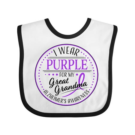 Inktastic I Wear Purple for My Great Grandma- Alzheimers Awareness Gift Baby Boy or Baby Girl Bib
Inktastic I Wear Purple for My Great Grandma- Alzheimers Awareness Gift Baby Boy or Baby Girl Bib