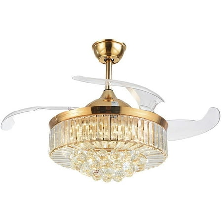 OUKANING 42 Inches Ceiling Fan Light Remote Control LED Pendant Light Crystal Metal Luxury Invisible Ceiling Lighting
OUKANING 42 Inches Ceiling Fan Light Remote Control LED Pendant Light Crystal Metal Luxury Invisible Ceiling Lighting