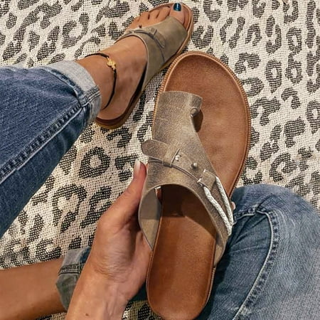 Cathalem Fashion Toe Women s Shoes Slippers Wedges Ring Leather Outdoor Casual Sandals Women s slipper Womens Slippers And Khaki 10.5
Cathalem Fashion Toe Women s Shoes Slippers Wedges Ring Leather Outdoor Casual Sandals Women s slipper Womens Slippers And Khaki 10.5