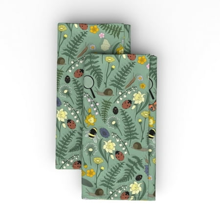 Cotton Sateen Dinner Napkins (Set of 2) - Little Garden Butterfly Daisies Bees Daffodil Print Cloth Dinner Napkins by Spoonflower
Cotton Sateen Dinner Napkins (Set of 2) - Little Garden Butterfly Daisies Bees Daffodil Print Cloth Dinner Napkins by Spoonflower