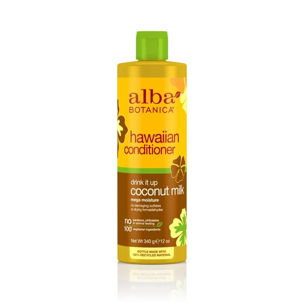 Alba Botanica Hawaiian Conditioner Drink it up Coconut Milk, 12 oz.