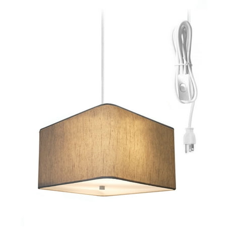 2 Light Swag Plug-In Pendant 12 w Rounded Corner Square Oatmeal Drum Shade with Diffuser White Cord
2 Light Swag Plug-In Pendant 12 w Rounded Corner Square Oatmeal Drum Shade with Diffuser White Cord
