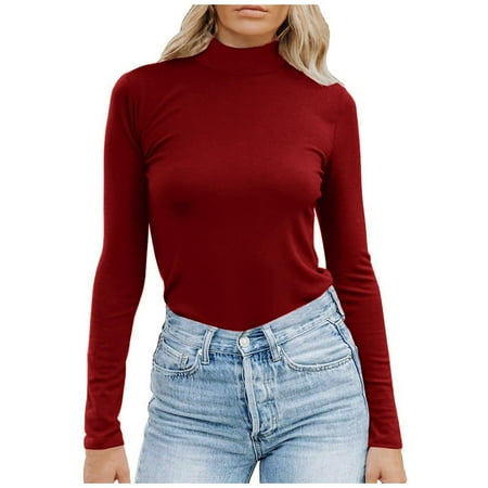 YDKZYMD Women s Blouse Tops Long Sleeve Turtleneck Corset Casual Tops Slim Fit Tops Solid Color Shirts
YDKZYMD Women s Blouse Tops Long Sleeve Turtleneck Corset Casual Tops Slim Fit Tops Solid Color Shirts