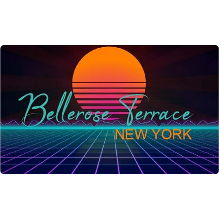 Bellerose Terrace New York 4 X 2.25-Inch Fridge Magnet Retro Neon Design