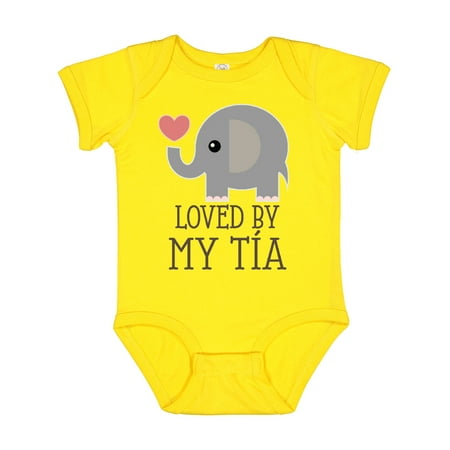 Inktastic Tia Loves Me Baby Elephant Gift Baby Boy or Baby Girl Bodysuit