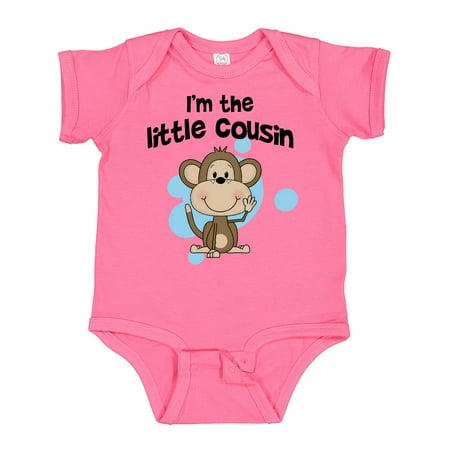 Inktastic I m the Little Cousin-monkey-blu Gift Baby Boy Bodysuit