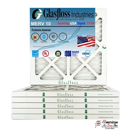 Glasfloss 16x19x1 - MERV 10 -Qty:6 - Furnace Air Filter - Made in USA (Actual Size: 15.5 x 18.5x7/8 inch)
Glasfloss 16x19x1 - MERV 10 -Qty:6 - Furnace Air Filter - Made in USA (Actual Size: 15.5 x 18.5x7/8 inch)