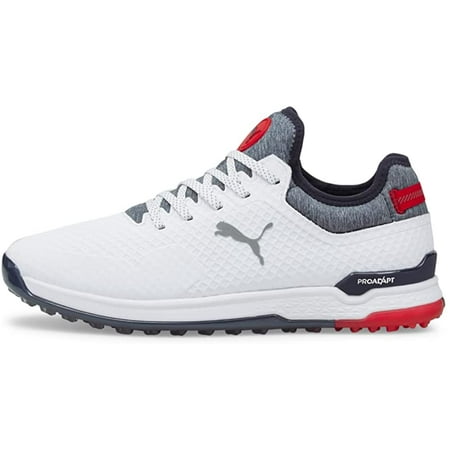 

PUMA Mens Proadapt Alphacat Golf Shoe 11.5 Puma White/Navy Blazer/High Risk Red