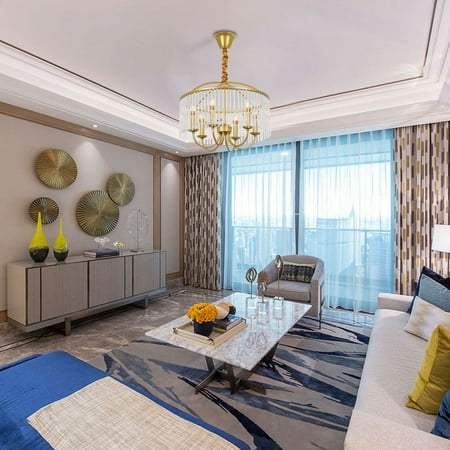 Wuzstar Modern Gold Crystal Chandelier Height-Adjustable Metal Pendant Lighting with Glass Rod for Dining Room Bedroom
Wuzstar Modern Gold Crystal Chandelier Height-Adjustable Metal Pendant Lighting with Glass Rod for Dining Room Bedroom