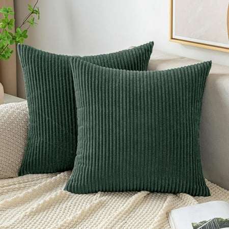 EMEMA Pack of 2 Corduroy Soft Soild Decorative Square Throw Pillow Covers Cushion Cases Spring Pillowcases for Couch Sofa Bedroom Car 16x16 Inch Dark Green
EMEMA Pack of 2 Corduroy Soft Soild Decorative Square Throw Pillow Covers Cushion Cases Spring Pillowcases for Couch Sofa Bedroom Car 16x16 Inch Dark Green