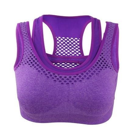 Realyc Sports Bra Gathered Breathable Wireless Padded Hollow Out Shock-proof High Elasticity Wide Shoulder Straps Sports Vest for Running
Realyc Sports Bra Gathered Breathable Wireless Padded Hollow Out Shock-proof High Elasticity Wide Shoulder Straps Sports Vest for Running