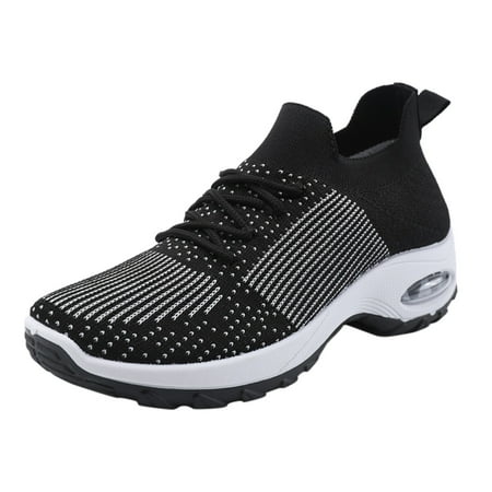 Vedolay Sneakers For WomenLeisure Women s Slip On Travel Soft Sole Comfortable Shoes Outdoor Mesh Shoes Runing Sneaker Booties for Women Size 12(Dark Gray 7)