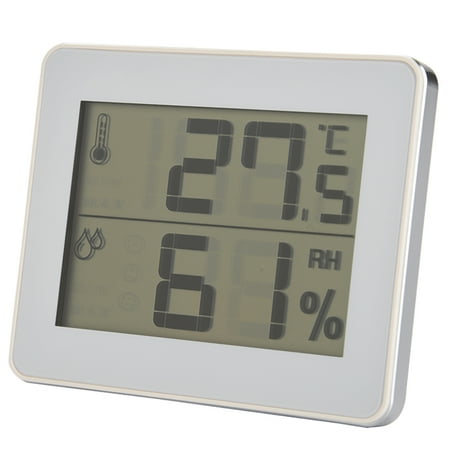 Indoor Room Digital Temperture Thermometer Humidity Humidometer Hygrothermograph (White)