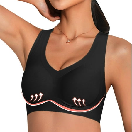 HIBRO Women s Sport Fitness V-neck Underwear With Unrimmed Vest Bra