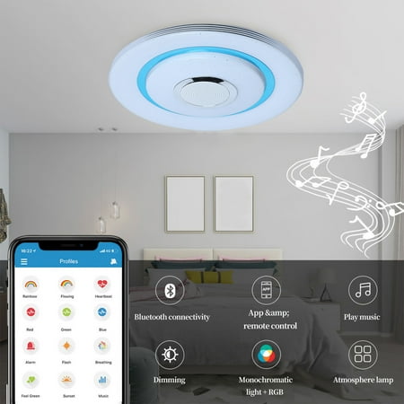 Ovzne LED Music Ceiling Light With Bluetooth Speaker Multi-function APP 36W DSP Speaker Upgraded Modern Lamp With RGB Color Changing Home Party Star Light
Ovzne LED Music Ceiling Light With Bluetooth Speaker Multi-function APP 36W DSP Speaker Upgraded Modern Lamp With RGB Color Changing Home Party Star Light