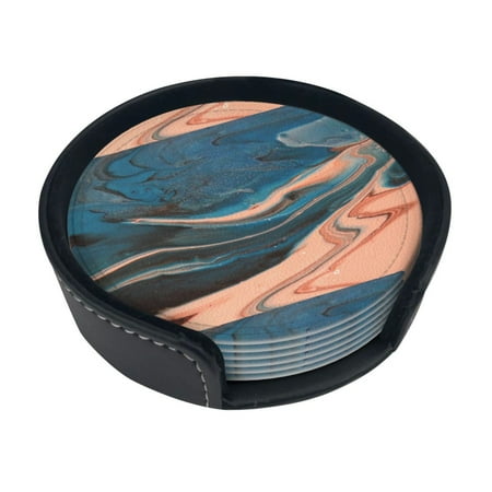 6 Pieces Of Round Leather Coasters Anti-Fouling And Anti-Ironing Coasters Suitable For Home Restaurants Kitchen Offices And So On Shiny Marble Texture
6 Pieces Of Round Leather Coasters Anti-Fouling And Anti-Ironing Coasters Suitable For Home Restaurants Kitchen Offices And So On Shiny Marble Texture