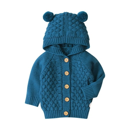 Generic Knitted Coat for Children Baby Girls Boys Knit Cardigan Ear Hooded Sweater Button Down Cotton Outfits Unisex Baby Basic Clothes(Navy 18-24 Months)
Generic Knitted Coat for Children Baby Girls Boys Knit Cardigan Ear Hooded Sweater Button Down Cotton Outfits Unisex Baby Basic Clothes(Navy 18-24 Months)
