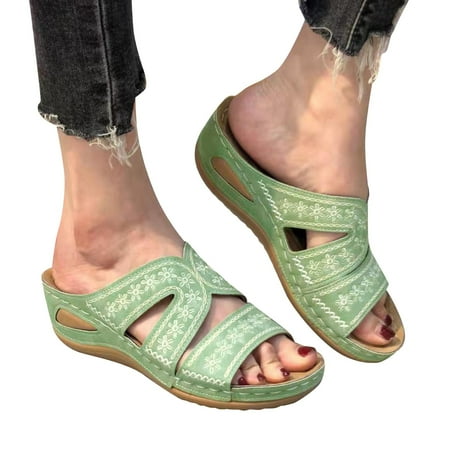 Sandals for Woman Mouth Wedge Low Heel Roman Wedge Fashion Elastic Strap Fish Mouth Breathable Casual Sandals Green Size 6.5
Sandals for Woman Mouth Wedge Low Heel Roman Wedge Fashion Elastic Strap Fish Mouth Breathable Casual Sandals Green Size 6.5