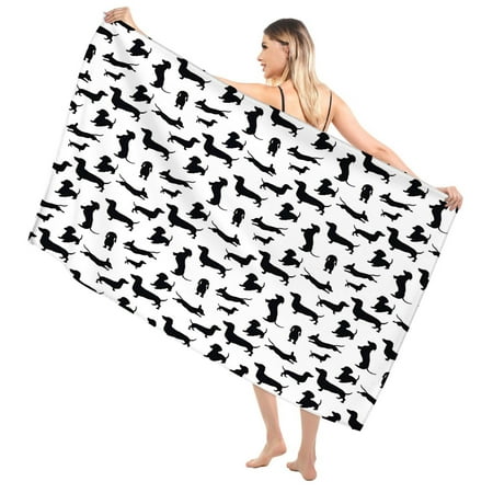 Dog Lover Beach Towel Dachshunds in Active Life Pet Image Beach Blanket Large Microfiber Shower Bath Towels Ultra Soft Super Water Absorbent Beach Throw Black White 30 x 60 inch
Dog Lover Beach Towel Dachshunds in Active Life Pet Image Beach Blanket Large Microfiber Shower Bath Towels Ultra Soft Super Water Absorbent Beach Throw Black White 30 x 60 inch