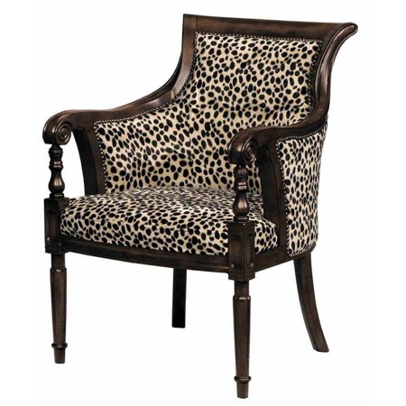 Accent Chair in Dark Walnut Finish