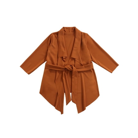 Canis Toddler Girls Lapel-neck Coat Long Sleeve Irregular Hem Jacket with Waistband
Canis Toddler Girls Lapel-neck Coat Long Sleeve Irregular Hem Jacket with Waistband