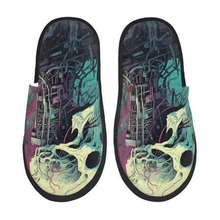 Tideii Cartoon Art Skull for Home Indoor Cotton Slippers Autumn and Winter EVA Plush Slippers Household Supplies Unisex-Large
Tideii Cartoon Art Skull for Home Indoor Cotton Slippers Autumn and Winter EVA Plush Slippers Household Supplies Unisex-Large