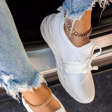 Huanxu Womens Trainer Shoes Lace Up Fitness Running Sport Sneakers Female Size 4.5-11
Huanxu Womens Trainer Shoes Lace Up Fitness Running Sport Sneakers Female Size 4.5-11