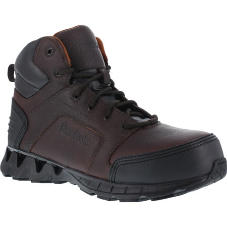 Men s Reebok Work ZigKick Work RB7005 6 Composite Toe Athletic Boot Brown 7 W