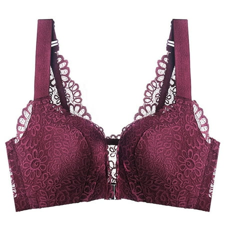 Rumida Plus Size Front Buckle Lift Lace Bra Push Up Wireless Padded Bra for Women Plus Size Front Buckle lace Wireless Padded fashionable women Bra 46 Wine Red C
Rumida Plus Size Front Buckle Lift Lace Bra Push Up Wireless Padded Bra for Women Plus Size Front Buckle lace Wireless Padded fashionable women Bra 46 Wine Red C