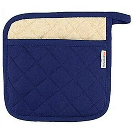 Mukitchen 253342 Navy Quilted Potholder Pack of 4