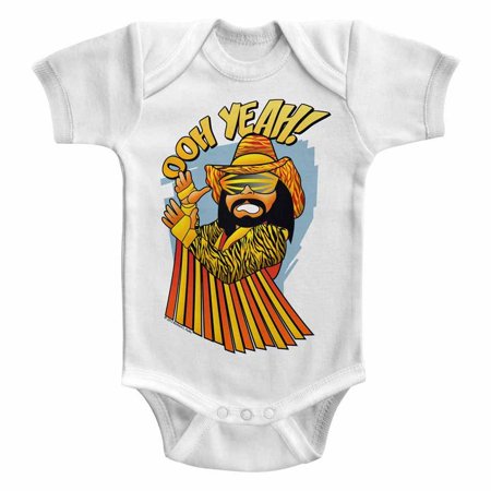 Macho Man Baby Oh White Baby Romper T-Shirt