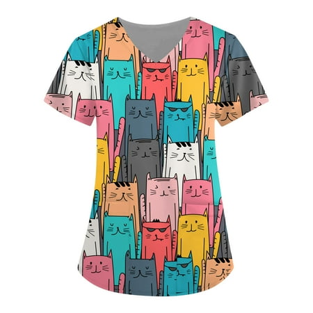 QAZXD Women s Comfortable Easy Fit Lightweight Durable Soft Stretch Printed V-Neck Medical Scrub Top
QAZXD Women s Comfortable Easy Fit Lightweight Durable Soft Stretch Printed V-Neck Medical Scrub Top