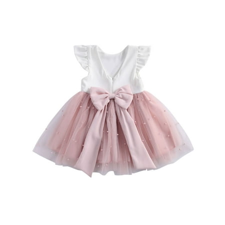 wybzd Infant Baby Girls Dress Ruffles Short Sleeve Pearls Lace Patchwork Back Bowknot Tutu Dresses Pink 0-6 Months
wybzd Infant Baby Girls Dress Ruffles Short Sleeve Pearls Lace Patchwork Back Bowknot Tutu Dresses Pink 0-6 Months