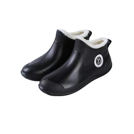 Harsuny Unisex Waterproof Garden Shoes Ankle Rain Boot Snow Boots Muck Rubber Outdoor Winter Footwear with Warm Plush Lined Black (with Fixed Plush Lining) 8.5-9
Harsuny Unisex Waterproof Garden Shoes Ankle Rain Boot Snow Boots Muck Rubber Outdoor Winter Footwear with Warm Plush Lined Black (with Fixed Plush Lining) 8.5-9