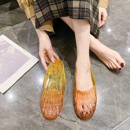 Lhked Summer Hollow Out Flat Women s Casual Shoes Crystal Plastic Jelly Shoes Summer Womens Anti-Slip Breathable Sandal Flip Flop
Lhked Summer Hollow Out Flat Women s Casual Shoes Crystal Plastic Jelly Shoes Summer Womens Anti-Slip Breathable Sandal Flip Flop