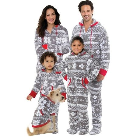 PajamaGram Family Pajamas Matching Sets - Christmas Onesie Gray 6M