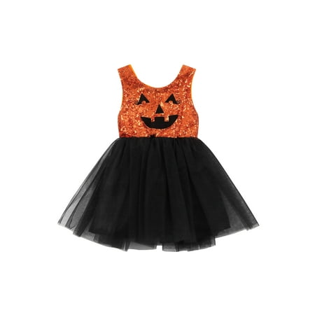 Wassery Halloween Toddler Baby Girl Tulle Tutu Dress Sleeveless Sequins Pumpkin Pattern Round Neck Mesh Hem Cake Skirt Halloween Holiday Party Dress Up
Wassery Halloween Toddler Baby Girl Tulle Tutu Dress Sleeveless Sequins Pumpkin Pattern Round Neck Mesh Hem Cake Skirt Halloween Holiday Party Dress Up