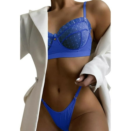 YIWEI Womens Lace Lingerie Bra Thong Underwear Set Bodydoll Nightie Sleepwear Blue L
YIWEI Womens Lace Lingerie Bra Thong Underwear Set Bodydoll Nightie Sleepwear Blue L
