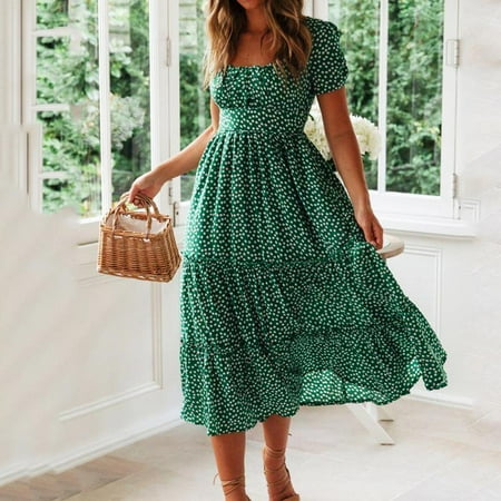 SUANMAY European and American new style bubble sleeve floral dress bubble sleeve floral dress long skirt Red XL
SUANMAY European and American new style bubble sleeve floral dress bubble sleeve floral dress long skirt Red XL