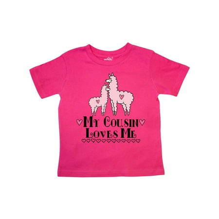 Inktastic Llama My Cousin Loves Me Gift Toddler Toddler Girl T-Shirt