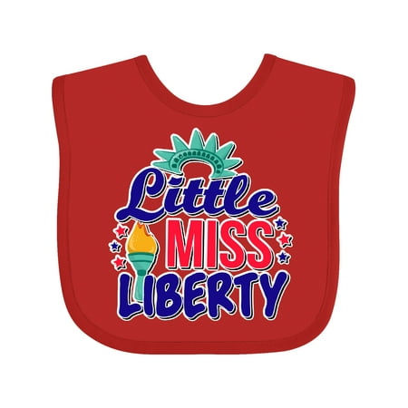Inktastic Little Miss Liberty for 4th of July Gift Baby Girl Bib