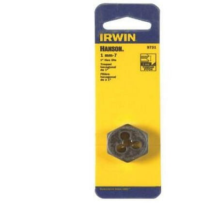 2Pc Irwin Hanson High Carbon Steel Metric Hexagon Die 7mm-1 1 pc